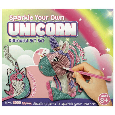 3-Piece Crushed Unicorn Figurine Set – Crystal Diamond Bling Sparkle Ornaments